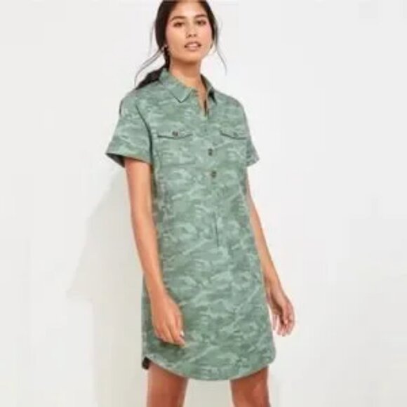Vineyard Vines Dresses & Skirts - NWT Womens Vineyard Vine Tonal Camo Sage Olive Polo Margo Shirtdress 16